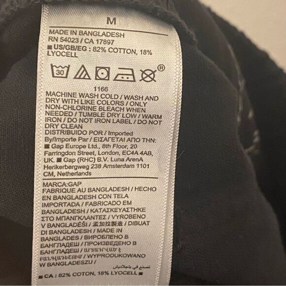 Gap black pull on Twill Cargo Pants mid rise cotton lyocell tincel trousers M - Picture 8 of 14